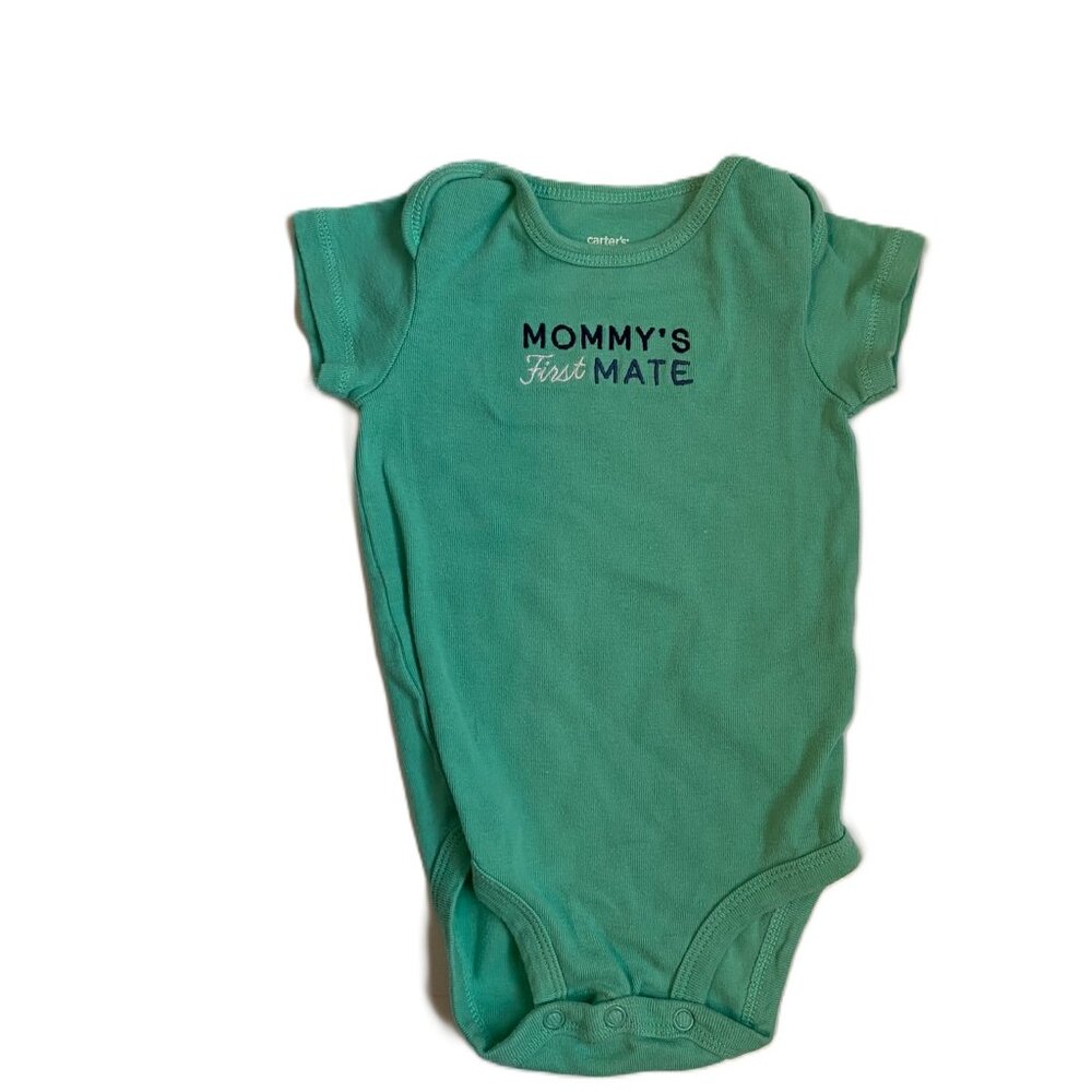 🐋 Nautical Outfit Set 6M Short Sleeve Bodysuit Long Pant - Picture 2 of 7